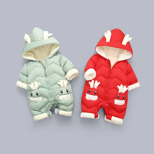 Warm Baby Snowsuit – Hooded Winter Jumpsuit 0–3 Years