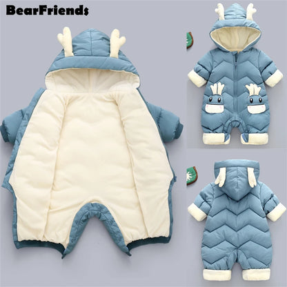 Warm Baby Snowsuit – Hooded Winter Jumpsuit 0–3 Years