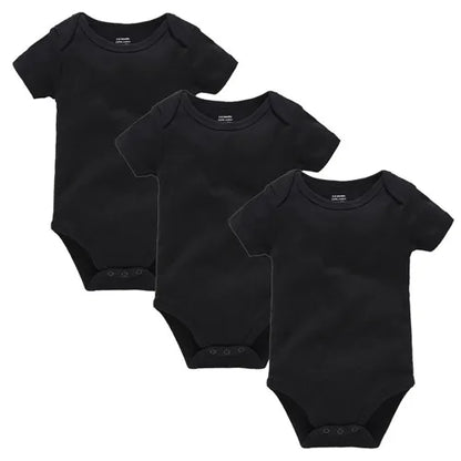 KAVKAS Cotton Baby Bodysuit – White Short-Sleeve 9–12M