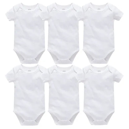 KAVKAS Cotton Baby Bodysuit – White Short-Sleeve 18–24M