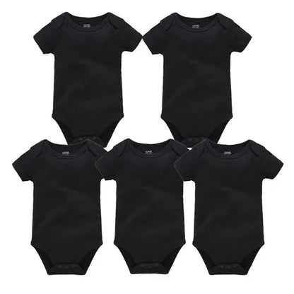 KAVKAS Cotton Baby Bodysuit – White Short-Sleeve 9–12M