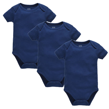 KAVKAS Cotton Baby Bodysuit – White Short-Sleeve 9–12M