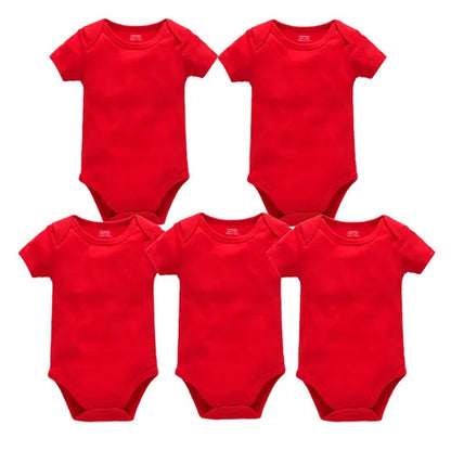 KAVKAS Cotton Baby Bodysuit – White Short-Sleeve 9–12M