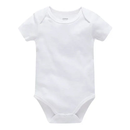 KAVKAS Cotton Baby Bodysuit – White Short-Sleeve 18–24M