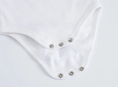 KAVKAS Cotton Baby Bodysuit – White Short-Sleeve 18–24M