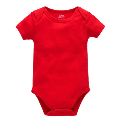 KAVKAS Cotton Baby Bodysuit – White Short-Sleeve 9–12M