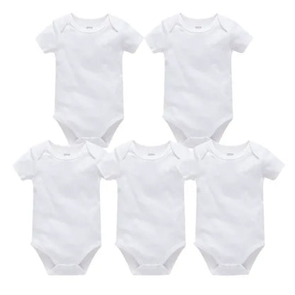 KAVKAS Cotton Baby Bodysuit – White Short-Sleeve 18–24M