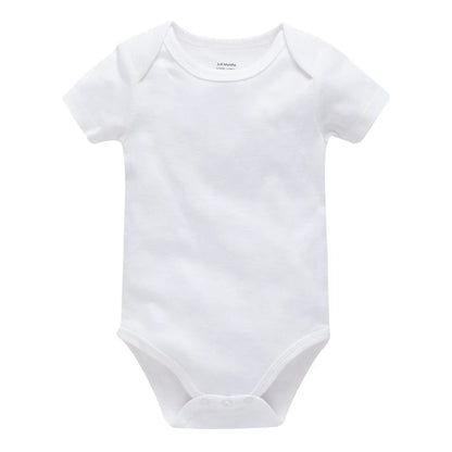 KAVKAS Cotton Baby Bodysuit – White Short-Sleeve 18–24M