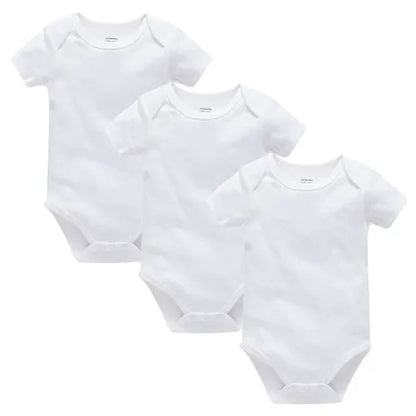 KAVKAS Cotton Baby Bodysuit – White Short-Sleeve 18–24M