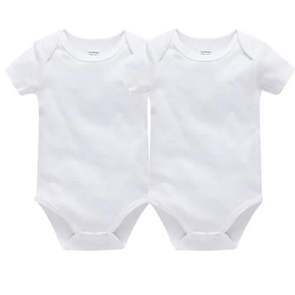 KAVKAS Cotton Baby Bodysuit – White Short-Sleeve 18–24M