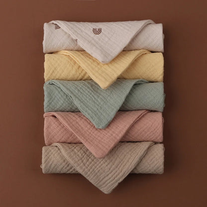 5-Pack Gauze Baby Burp Cloths – Soft Absorbent Towels