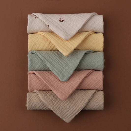 5-Pack Gauze Baby Burp Cloths – Soft Absorbent Towels
