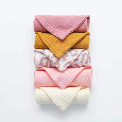 5-Pack Gauze Baby Burp Cloths – Soft Absorbent Towels