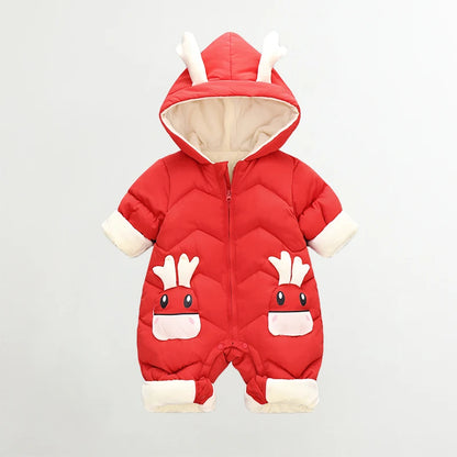 Warm Baby Snowsuit – Hooded Winter Jumpsuit 0–3 Years