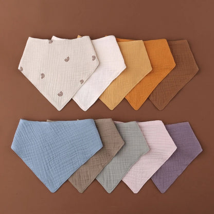 5-Pack Gauze Baby Burp Cloths – Soft Absorbent Towels