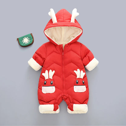 Warm Baby Snowsuit – Hooded Winter Jumpsuit 0–3 Years