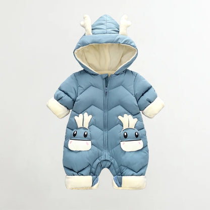 Warm Baby Snowsuit – Hooded Winter Jumpsuit 0–3 Years