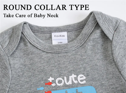 Long-Sleeve Cotton Baby Bodysuit Set – 3/6 Pack 0–24 Months