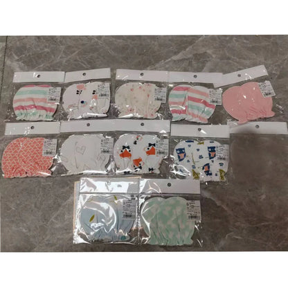 5-Pair Newborn Cotton Mittens – Soft 0–3 Month Gloves