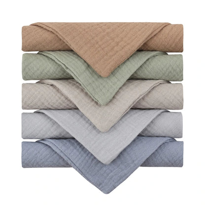 5-Pack Gauze Baby Burp Cloths – Soft Absorbent Towels