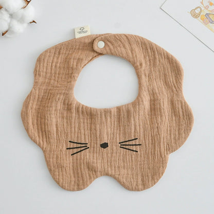 3-Pack Petal Baby Bibs – Cotton Gauze Feeding & Drool Set