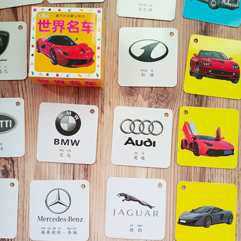 English Letter Word Cards - 26 Alphabet Learning Cards for Early Education