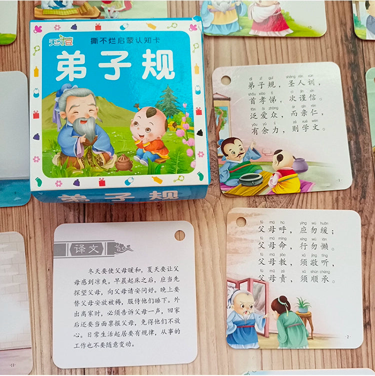 English Letter Word Cards - 26 Alphabet Learning Cards for Early Education
