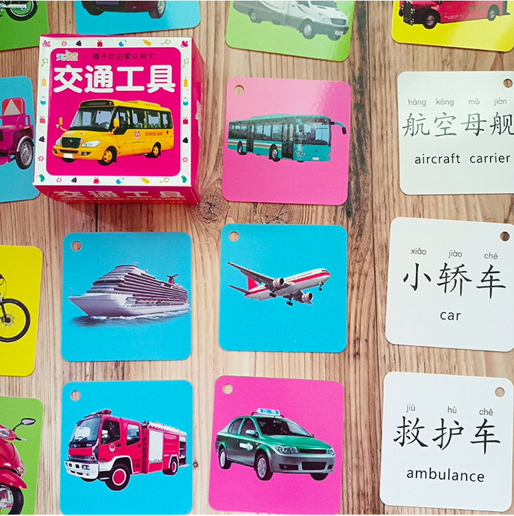 English Letter Word Cards - 26 Alphabet Learning Cards for Early Education