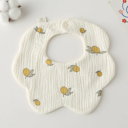 3-Pack Petal Baby Bibs – Cotton Gauze Feeding & Drool Set