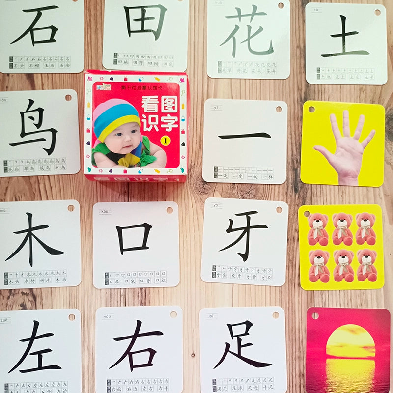 English Letter Word Cards - 26 Alphabet Learning Cards for Early Education