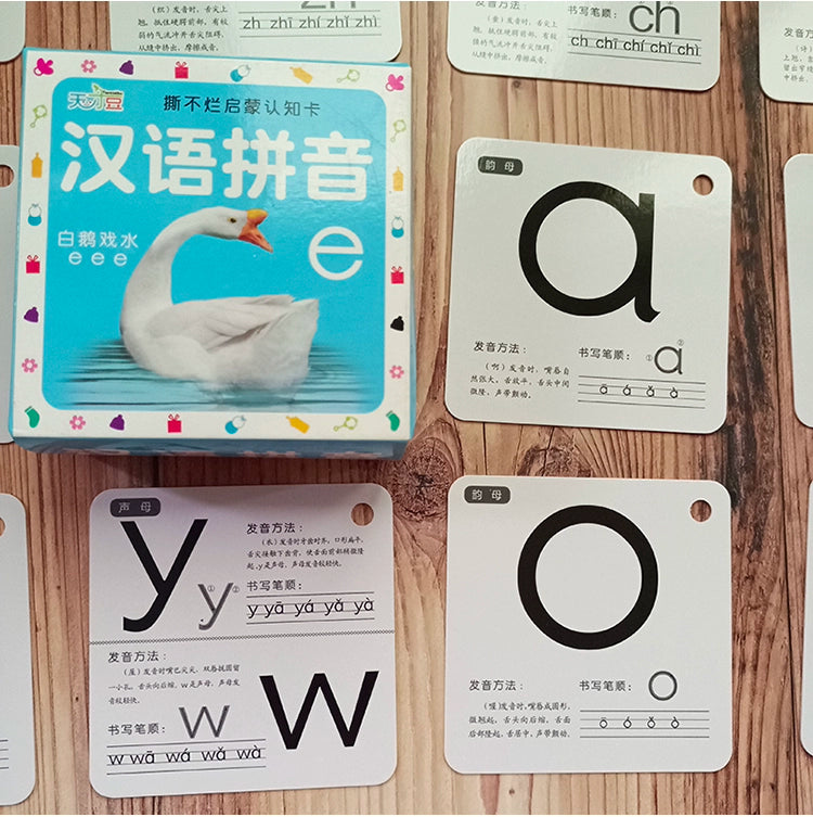 English Letter Word Cards - 26 Alphabet Learning Cards for Early Education