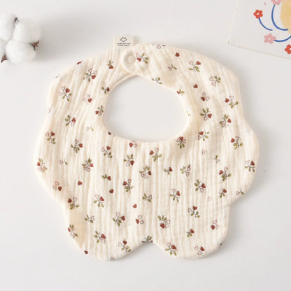 3-Pack Petal Baby Bibs – Cotton Gauze Feeding & Drool Set