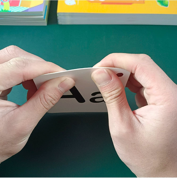 English Letter Word Cards - 26 Alphabet Learning Cards for Early Education