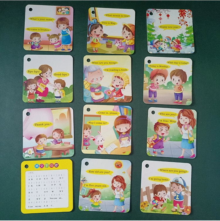 English Letter Word Cards - 26 Alphabet Learning Cards for Early Education