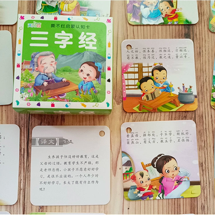 English Letter Word Cards - 26 Alphabet Learning Cards for Early Education