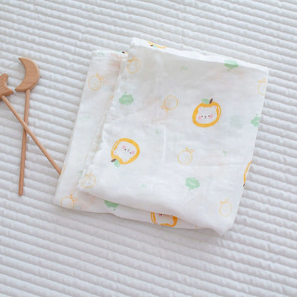 Bamboo Cotton Muslin Baby Swaddle – Lightweight 90 × 90 cm