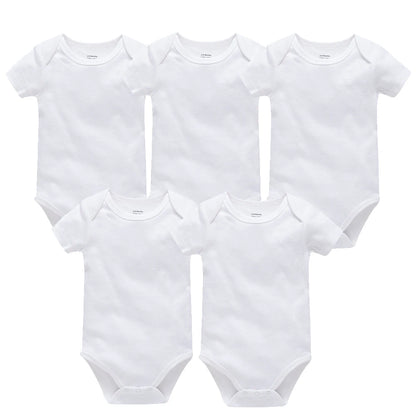 5-Pack Baby Cotton Bodysuits – Soft Everyday Basics