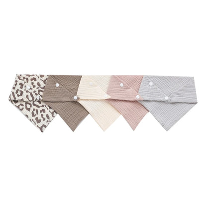 5-Pack Gauze Baby Burp Cloths – Soft Absorbent Towels