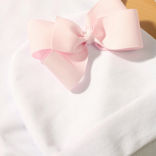 Hello World Newborn Romper & Bow Hat – Coming Home Outfit