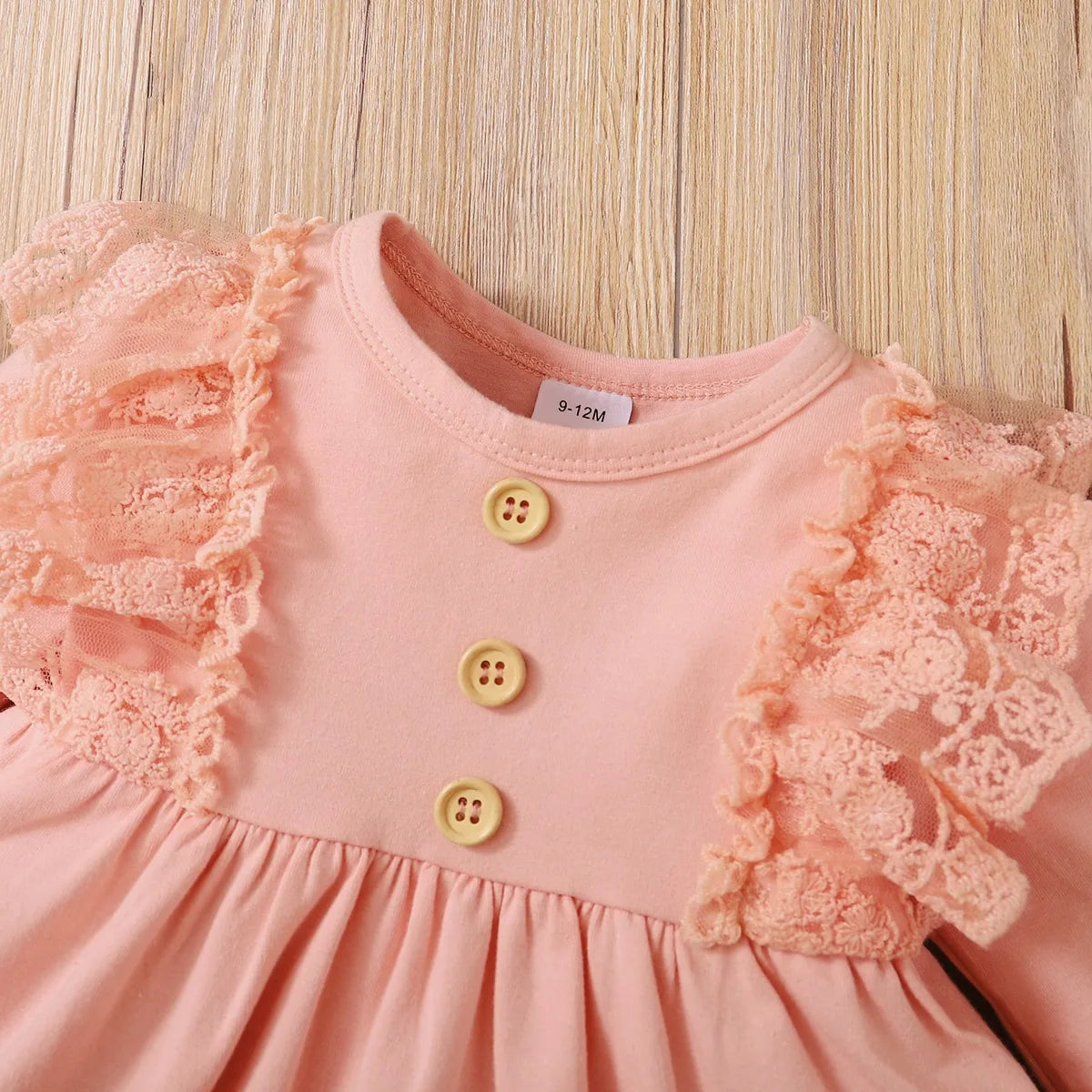 2PCS Infant Girl Clothes Set Long Sleeved Lace Top+Flower Pants Fashion Cute Spring&Autumn Outfit for Toddler Girl 3-24 Months