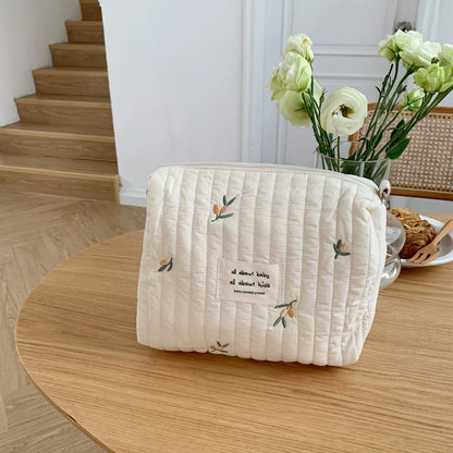 Cotton Stroller Diaper Organizer – Hanging Baby Essentials Bag