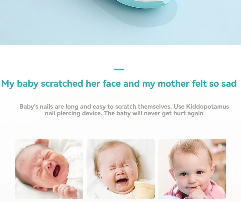Electric Baby Nail Grinder - 6-in-1 Safe Manicure Kit for Newborns & Toddlers