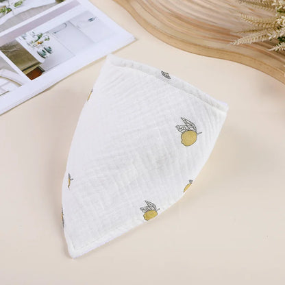 Cotton Baby Bandana Bib – Soft Feeding & Drool Scarf