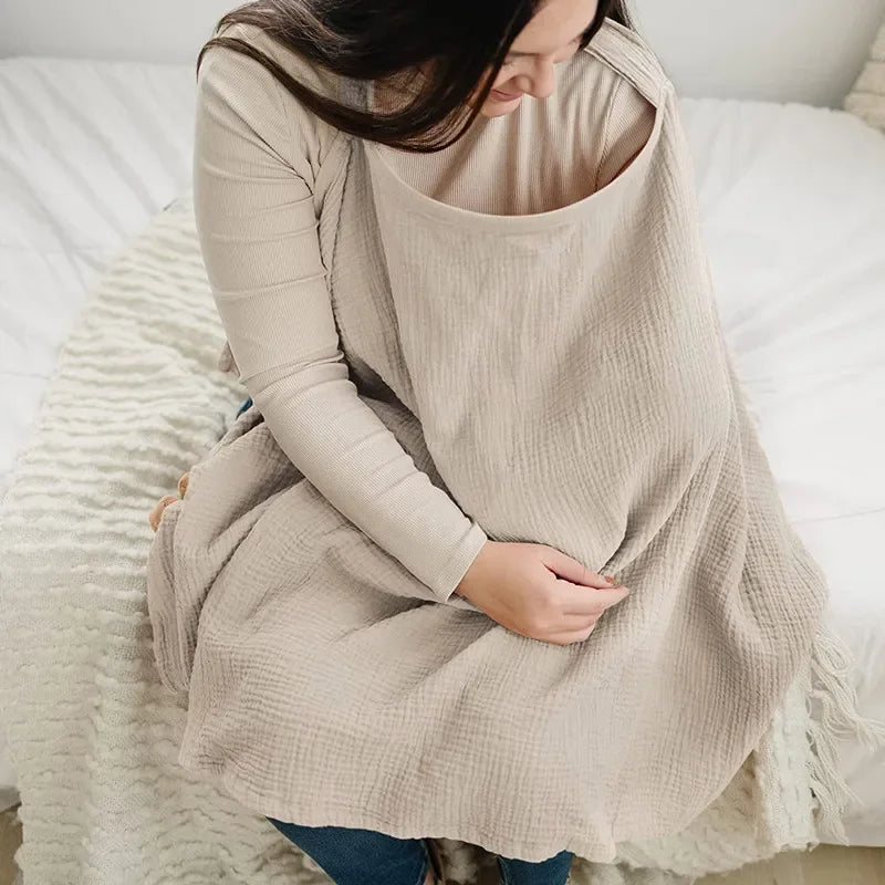 Breathable Nursing Cover - Adjustable Privacy Apron for Outdoor Breastfeeding