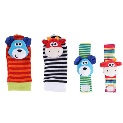 4-Piece Baby Wrist Rattle & Foot Finder Set