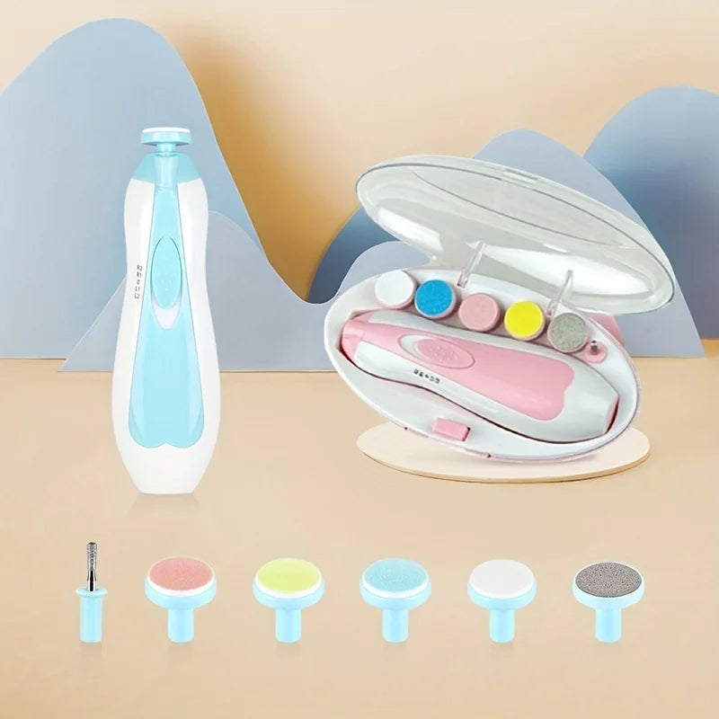 Electric Baby Nail Grinder - 6-in-1 Safe Manicure Kit for Newborns & Toddlers