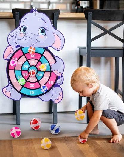 Montessori Dart Board Game - Sticky Ball Target Game for Kids 3-7 Years