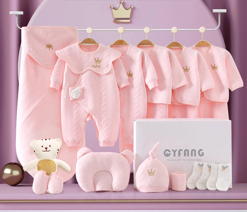Newborn Baby Clothing Set – 15-20 Piece 100% Cotton Unisex Outfit Collection (0-3 Months)
