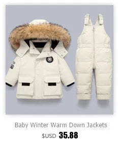 2025 New born Baby Girl clothes Winter Snowsuit Plus Velvet Thick Baby Boys Jumpsuit 0-3 Years Romper boy Overalls Toddler Coat