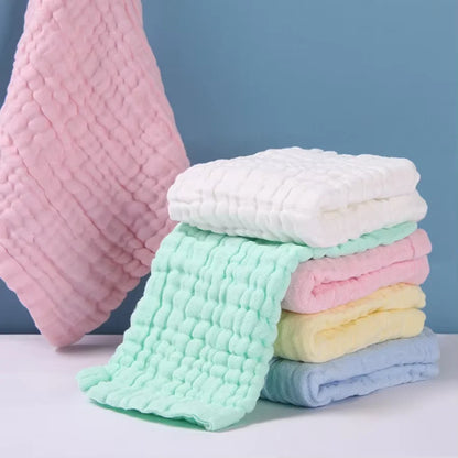 6-Layer Muslin Baby Towel – Soft Face & Burp Cloth